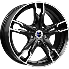 Диск R17 5x112 7J ET40 57,1 Rapid Солар Алмаз чёрный