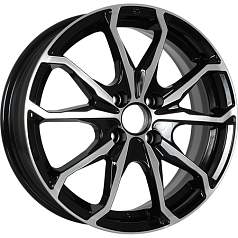 Диск R16 4x100 6J ET50 67,1 K&K Brent (КС733) алмаз черный 
