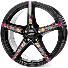 Диск R18 5x114,3 8J ET45 D70,1 Alutec Raptr Diamant Schwarz Mit Stickerbomb