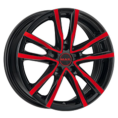 шина - euro-diski.ru Шины R17 5x112 7J ET42 D76 MAK Milano Black and Red
