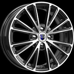 Диск R16 4x100 6J ET45 D67,1 K&K Меандр (КС879-05) Алмаз чёрный