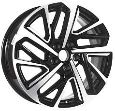 Диск R17 5x108 7J ET33 D60,1 KDW KD-1727 (KL-372(17_Tiggo 4/7)) Black_Front_Polished