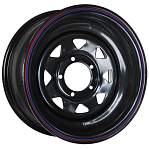 R15 5x139,7 7J ET0 D110 OFF-ROAD Wheels Диск усиленный УАЗ стальной Black (треуг. мелкий)